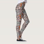 Unieke Monster Oogbollen Patroon Doodles Leggings (Rechts)