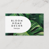 Unieke Monstera Leaf Fotografie QR Code Arch Visitekaartje (Voorkant)