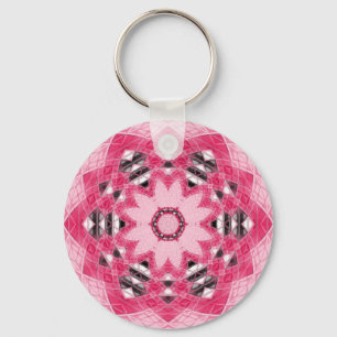 Unieke mooie bloem mandala ontwerp sleutelhanger
