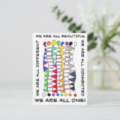 Unieke, mooie en unieke gevierde diversiteit briefkaart (Staand voorkant)