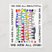 Unieke, mooie en unieke gevierde diversiteit briefkaart (Voorkant)