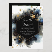 Unieke mooie hemelse bruiloft save the date (Voorkant / Achterkant)