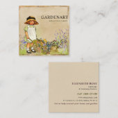 Unieke mooie  tuinman tuinieren vierkante visitekaartje (Voorkant / Achterkant)