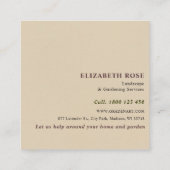Unieke mooie  tuinman tuinieren vierkante visitekaartje (Achterkant)