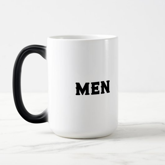 Unieke Morphing-Mok – "Mannen" naamtekst voor mann Magische Mok (Links)