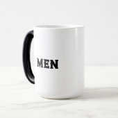 Unieke Morphing-Mok – "Mannen" naamtekst voor mann Magische Mok (Voorkant links)