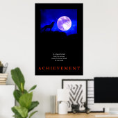 Unieke Motivatie afdruk van de Wolf Poster (Thuiskantoor)