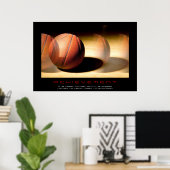 Unieke Motivatie Basketball Print (Thuiskantoor)