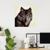 Unieke Motivatie Wolf Creative Square Poster (Thuiskantoor)