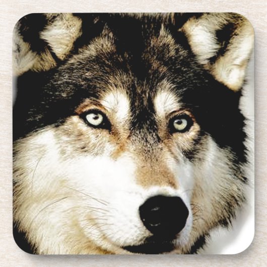 Unieke Motivatie wolf Onderzetter (Voorkant)