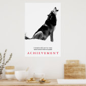 Unieke Motivatie wolf Poster (Keuken)