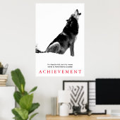 Unieke Motivatie wolf Poster (Thuiskantoor)