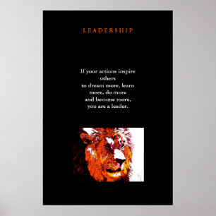 Unieke Motiverende Leiderschap Pop Art Leeuw Poste Poster