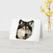 Unieke Motiverende Wolf Kaart (Gele Bloem)