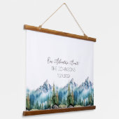 Unieke Mountain Alternative Wedding Guest Book Hangend Wandkleed (Gebogen)