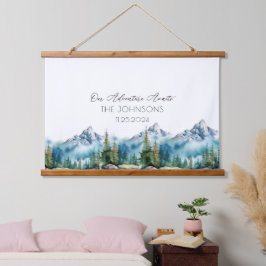 Unieke Mountain Alternative Wedding Guest Book Hangend Wandkleed