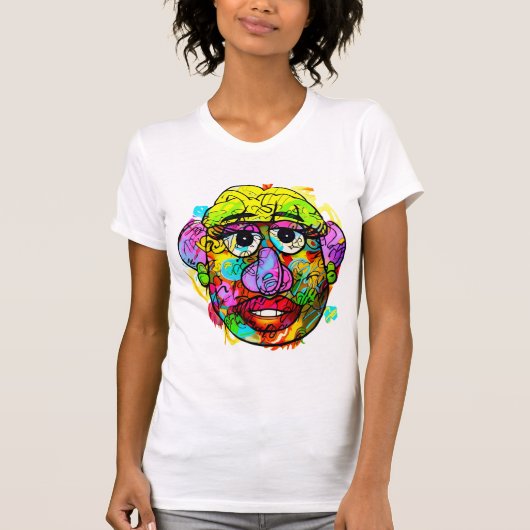 Unieke Mrs. Potato Head Graffiti Art Print T-shirt (Voorkant)