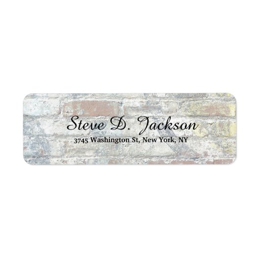 Unieke Muur Modern Elegant Script Handschrift Etiket (Voorkant)