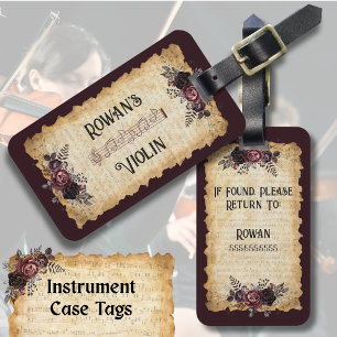 Unieke Muzikant Viool Instrument Koffer Label Bagagelabel