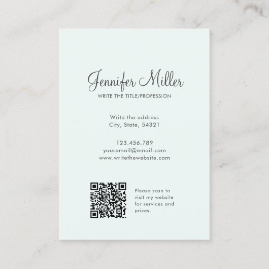 Unieke Mythische Phoenix Bird Rising Waterverf Visitekaartje (Achterkant)