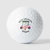 Unieke naam Golf Cart Beste grootmamonogram Golfballen (Voorkant)