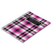 Unieke naam Hot Pink Black Play Patroon Notitieboek (Linkerzijde)