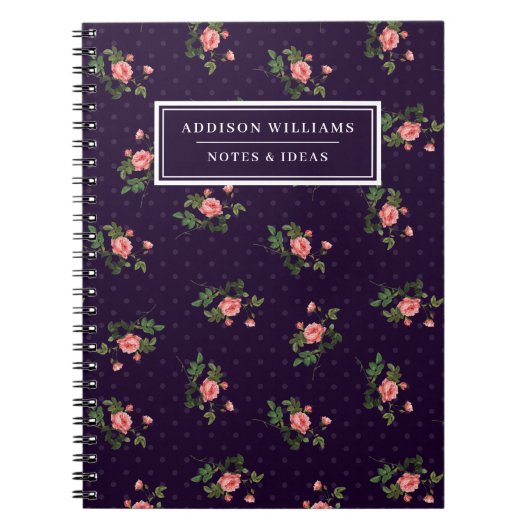 Unieke naam Roze Paarse Rozen Journal Notitieboek (Voorkant)