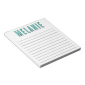 Unieke naam Sjabloon Zwart en Blauw gevoerd Notitieblok (Schuin)