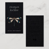 Unieke Natuur Dragonfly Professional Black Visitekaartje (Voorkant / Achterkant)