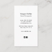 Unieke Natuur Dragonfly Professional — wit Visitekaartje (Achterkant)