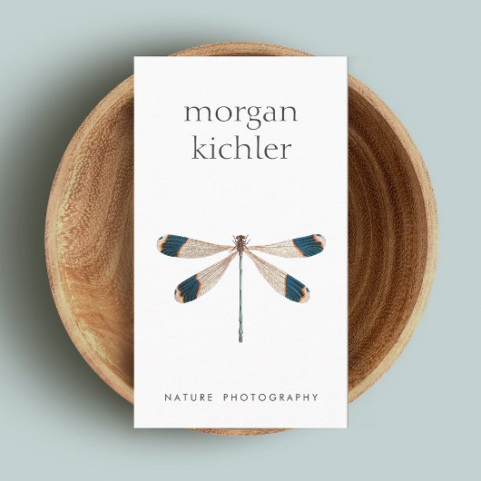 Unieke Natuur Dragonfly Professional — wit Visitekaartje