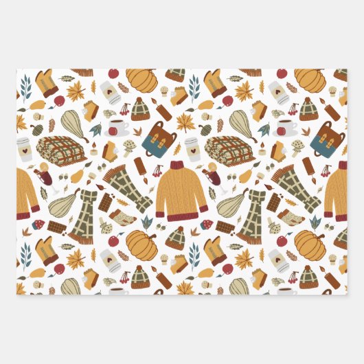 Unieke navelpompoenen inpakpapier vel (Voorkant)