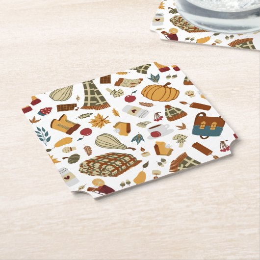 Unieke navelpompoenen kartonnen onderzetters (Gekanteld)