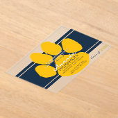 Unieke Navy & Gold Afstuderen Pawprint Elegant Acryl Uitnodigingen (Laagn)