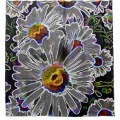 Unieke Neon Daisies Douchegordijn (Voorkant)