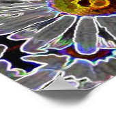 Unieke Neon Daisies Poster (Hoek)