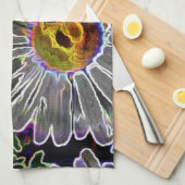 Unieke Neon Daisies Theedoek (Quarter Fold)