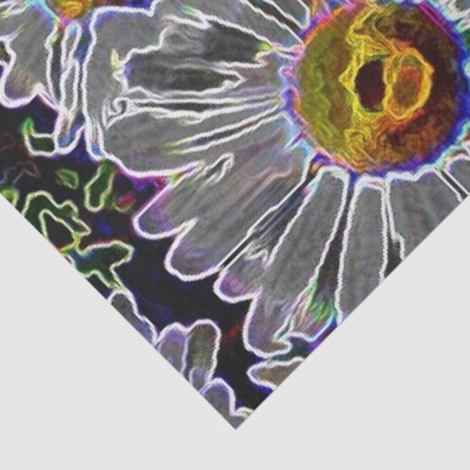 Unieke Neon Daisies Tissuepapier (Detail)