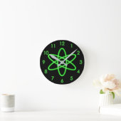 Unieke Neon Light Green Atomic Symbool Ronde Klok (Huis)