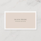 Unieke neutrale crème minimalistische moderne Boho Visitekaartje (Voorkant)