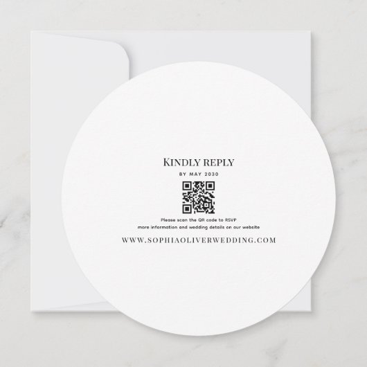 Unieke New York bruiloft QR Code uitnodiging (Achterkant)