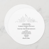 Unieke New York bruiloft QR Code uitnodiging (Voorkant / Achterkant)