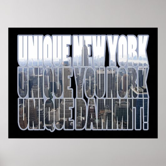 Unieke New York Poster (Voorkant)