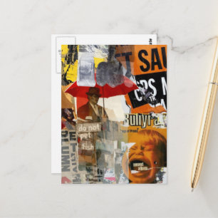Unieke Niet Aaien Vis Schreeuwende  Mixed Media  Briefkaart
