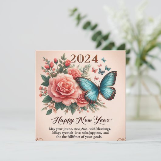 Unieke nieuwjaarskaarten - voor perfect feest kaart (Staand voorkant)