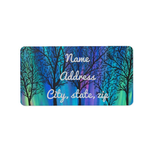 Unieke noorderlichten etiket (Voorkant)