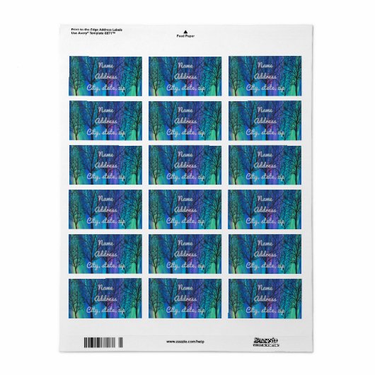 Unieke noorderlichten etiket (Full Sheet)