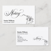 Unieke Notaris Lening Signing Agent Typografie Han Visitekaartje (Voorkant / Achterkant)
