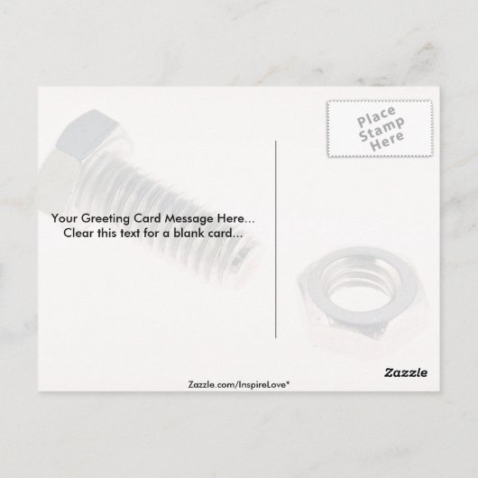 Unieke Nut en bout Briefkaart (Achterkant)