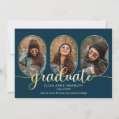 Unieke Oblong 4 Photo Collage 2023-Afstuderen Aankondiging (Voorkant)